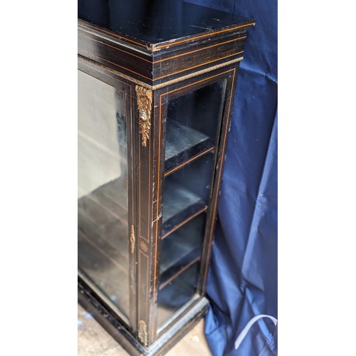 266 - Victorian French display cabinet with 4 shelves