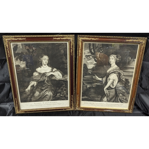 10 - A Pair of 1778 and 1779 Engravings of Lady Whitmore and Elizabeth Countess of Northumberland . 55 x ... 