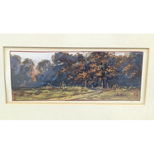 121 - A Small Antique Painting of a Woodland Scene - signed,   From the country estate.