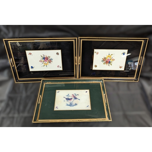 23 - 3 x Emmanuel Graphics Heat Resistant Trays.   From the country estate.