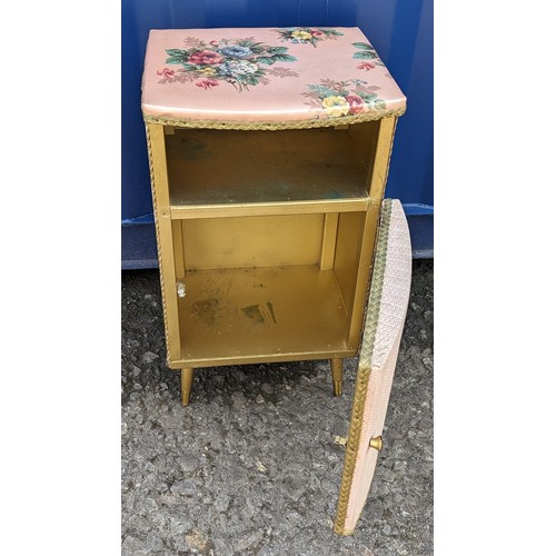 264 - Lloyd Loom Style Bedroom furniture consisting of - chair, bedside cabinet, and blanket box