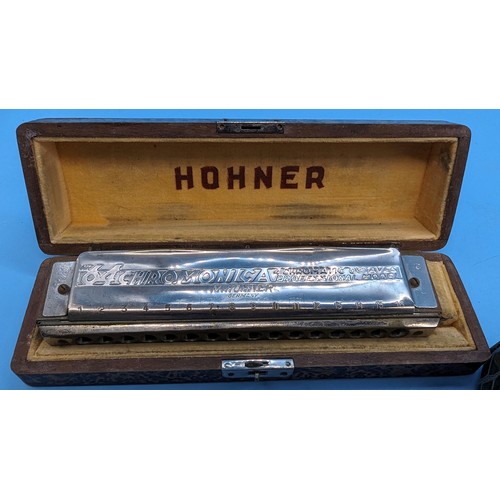 167B - An M Hohner 64 Chromatica Professional Mobel and Super Chromonica harmonicas