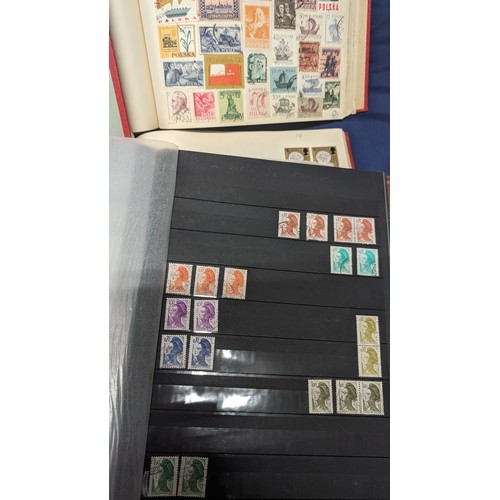 499 - A huge selection of stamps in School Boy Albums with Worldwide, Commonwealth, Channel Islands and mo... 