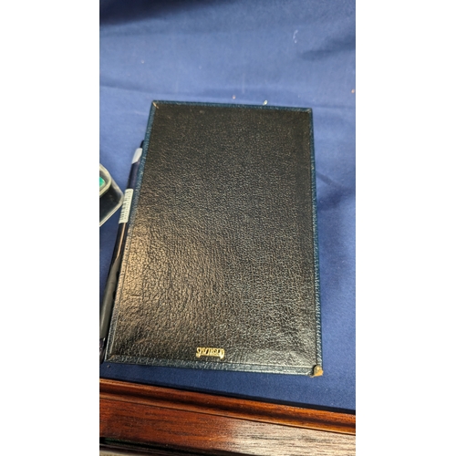 141B - Henry T Ford II Mudcreek Playing Cards, Paper Note Pad in Leather Bound Holder from 