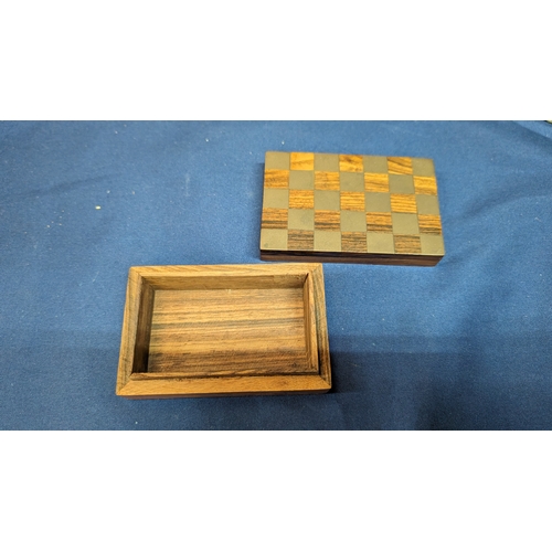 109 - A Selection of Vintage Trinket Boxes:- Hand Carved Wooden Jewellery Box/ Tarot Box with Gold Leaf De... 