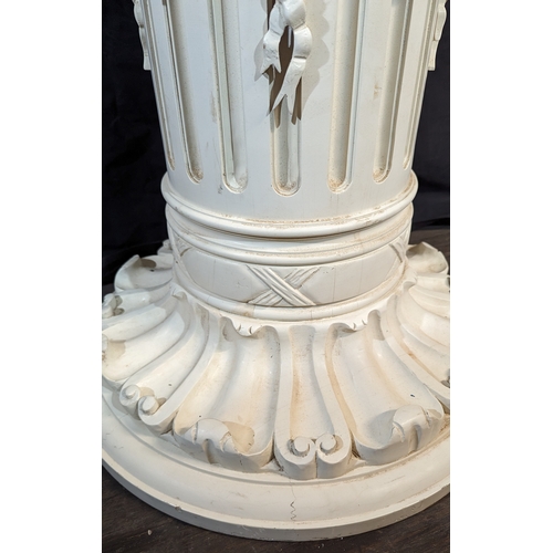 94 - Ornate Column table base - 71 x 62 x 62cm