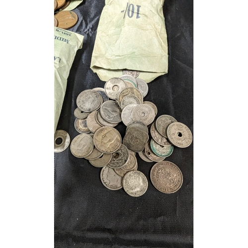 245B - Assorted Worldwide Coins Including 1917 Silver Rupees, Japanese Kan'ei Tsuko,  Napoleon III