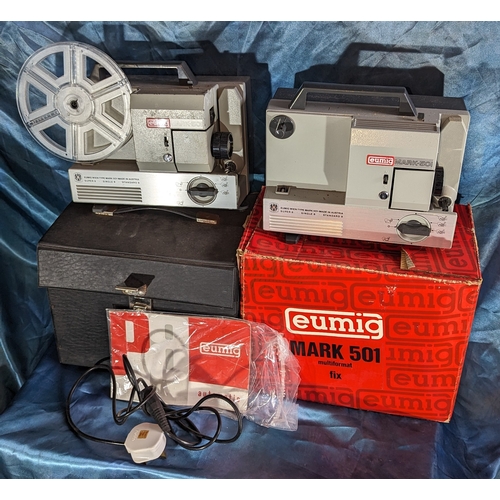 1191 - 2x Eumig Mark 501 film projectors