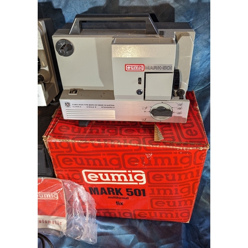 1191 - 2x Eumig Mark 501 film projectors