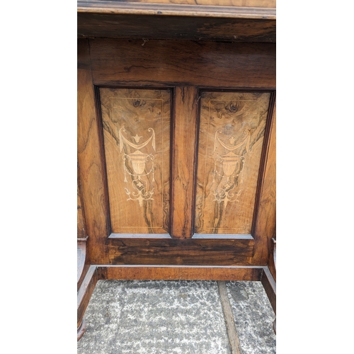 448 - Inlaid Davenport desk with brass gallery