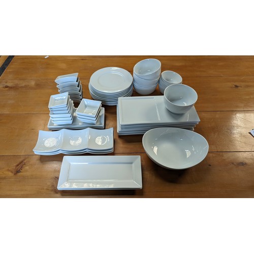 1182 - A large quantity of white china kitchenware