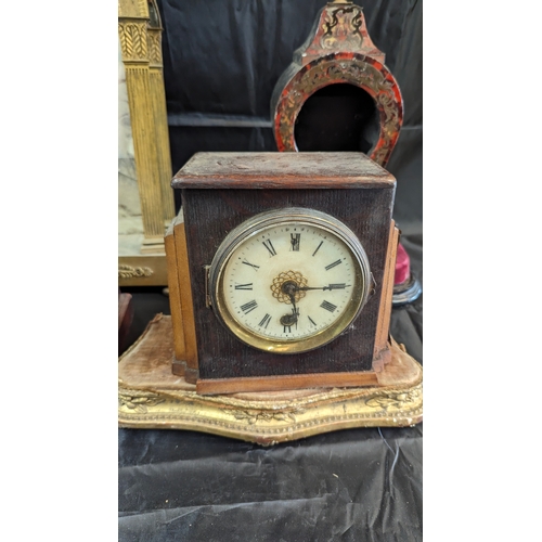 1246 - An Assortment of Clock Cases and Boule Bracket Clock Case. D Mc Gregor & Co Bulkhead Clock etc.