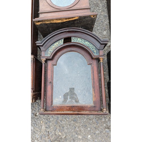 1250 - 3 x Longcase Clock Cases and Assorted Hoods