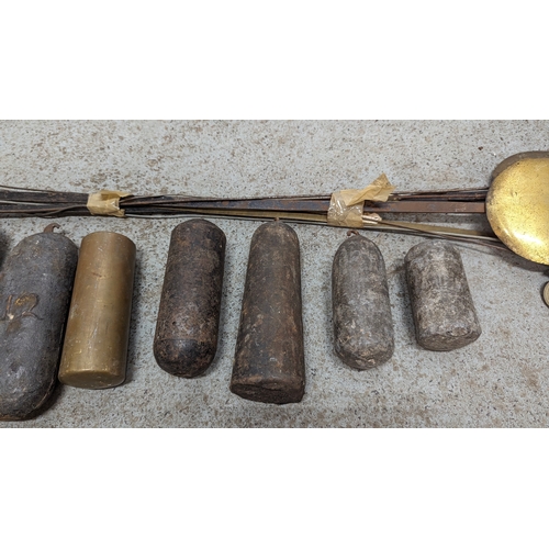 1247 - Assorted Long Case Clock Lead Weights and Pendulums