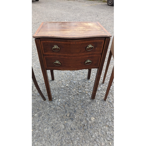 1238 - A Georgian Mahogany Corner Washstand , Bedside Washstand and Pot Cupboard