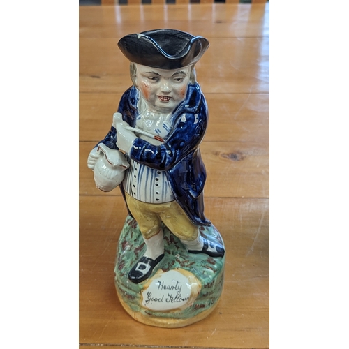 364D - A Hearty Good Fellow Staffordshire Toby Jug with Torquayware Ciderman, Burlington 