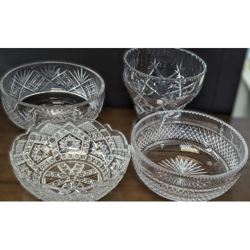 701D - Vintage Crystal Bowls and Vase