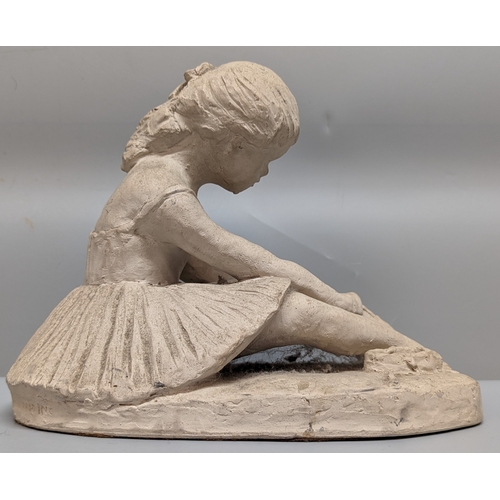 71 - A pottery ballerina figurine by Dee Crowley