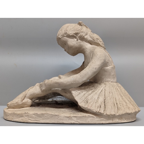 71 - A pottery ballerina figurine by Dee Crowley