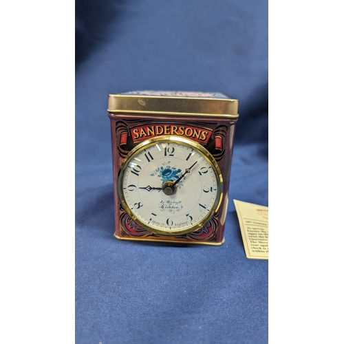 167 - Vintage Clock Tea Tins by Roger Lascelles x 2. - Golf at St Andrews Scotland 3.5