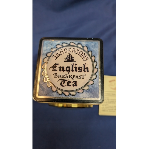 167 - Vintage Clock Tea Tins by Roger Lascelles x 2. - Golf at St Andrews Scotland 3.5