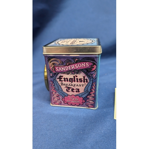 167 - Vintage Clock Tea Tins by Roger Lascelles x 2. - Golf at St Andrews Scotland 3.5