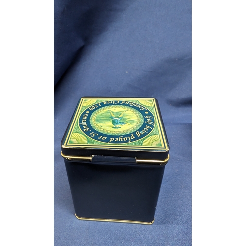 167 - Vintage Clock Tea Tins by Roger Lascelles x 2. - Golf at St Andrews Scotland 3.5