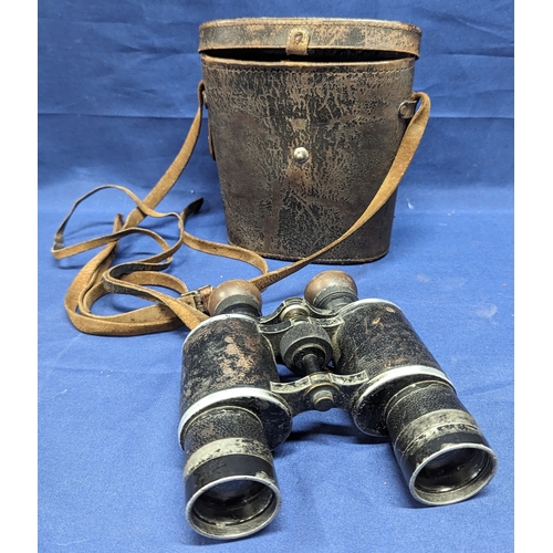 196 - A Pair of Schute Cassel binoculars with leather case