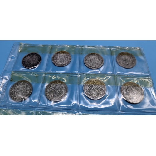 241 - An album of GB coins including:- 1817 George III bullhead silver half crown, Queen Victoria silver c... 