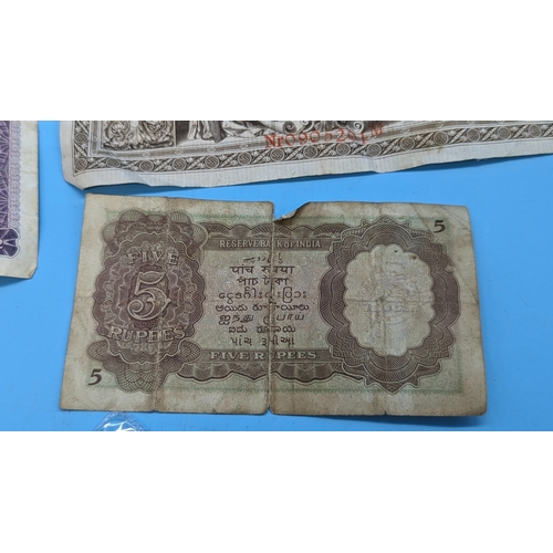 246 - A reserve Bank of India 1930's banknote, 1000 Reichs Banknote and other coins and banknotes