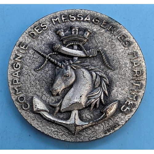 258 - A French Compagnie Des Messageries Maritimes Medallion