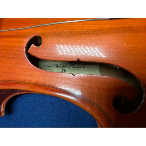 353 - 2x Modern Violins (no case) - includes 1x The Stentor Student (Damaged and parts missing as pictured... 