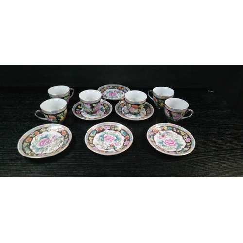 393 - Six Cups and Saucers with Chinese Origin.