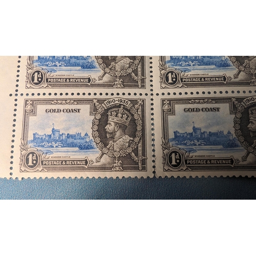 485 - Unused 1935 Gold Coast Colony 1D George V stamps x24