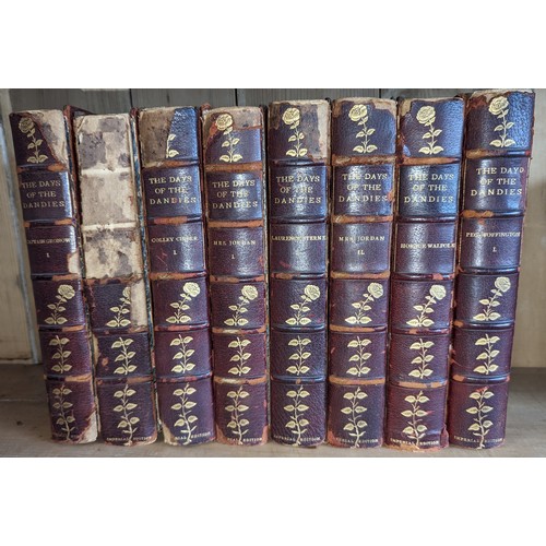 604 - Rare antique books - Eight volumes of 'The days of The Dandies' Imperial edition, Edinburgh Press, P... 