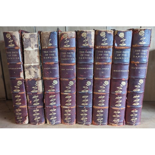 604 - Rare antique books - Eight volumes of 'The days of The Dandies' Imperial edition, Edinburgh Press, P... 