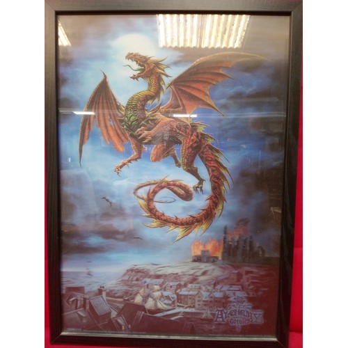 1200 - 3D Dragon picture - Alchemy Gothic 1977 - 72 x 51cm