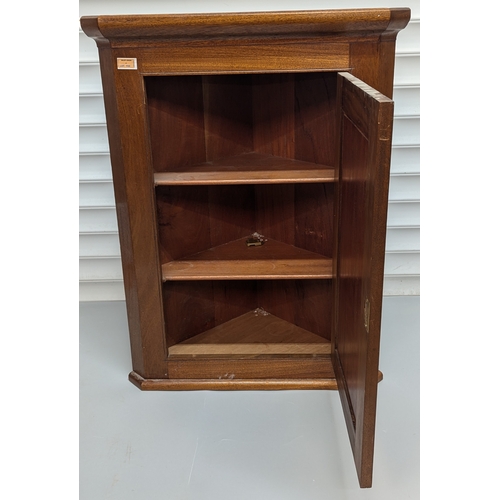 702 - Wall Hanging Corner Cabinet with 2 Shelves - 85 x 65 x 35cm