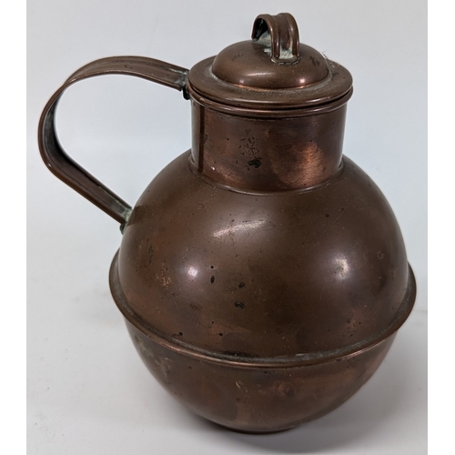 666 - Selection of Copperware. 3 Jugs and Chestnut Roaster