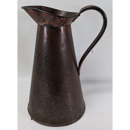 666 - Selection of Copperware. 3 Jugs and Chestnut Roaster