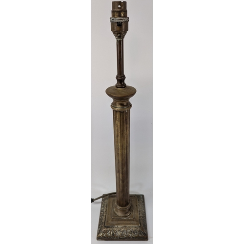 669 - Brass Column Lamp