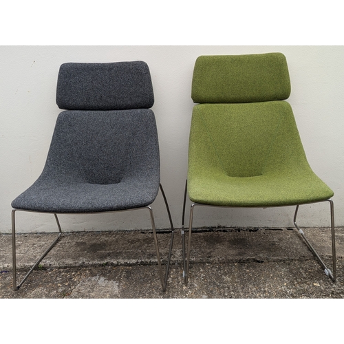 684 - A Pair of Elite Chairs - One Green, One Grey