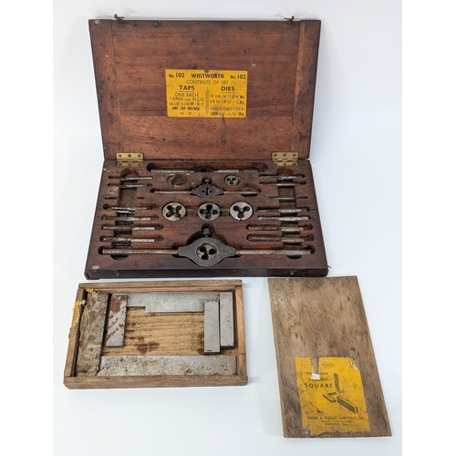 1357 - Tap & Die Set with precision square set