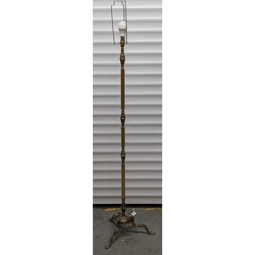 663 - A Pair of Brass Effect Standard Lamps