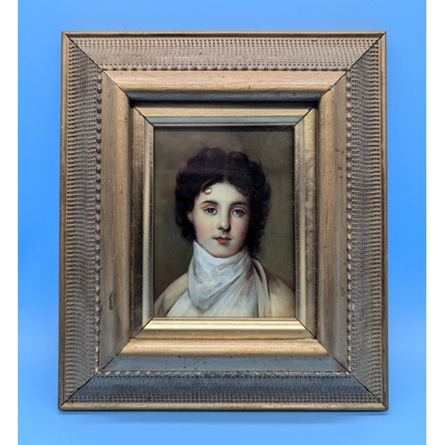 259 - Lady Emma Hamilton, Oil On Metal Reproduction Of A Painting by Johann Henrich Schmidt As Owned By Lo... 