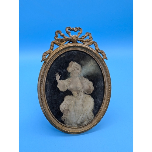 282 - A Mid-Late 18th Century Portrait Miniature Of A Lady In White - Watercolour and Gouache on Ivory - 7... 