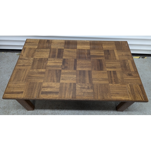 62 - A Mid Century Design Parquet Coffee Table - 93 x 59 x 36cm