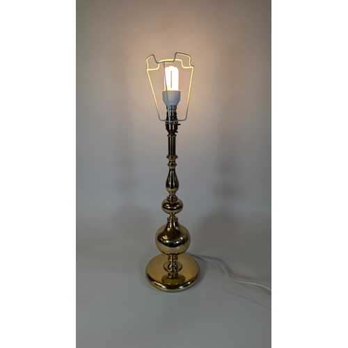 63 - A Brass Lamp - 60cm Tall (to top of shade holder)