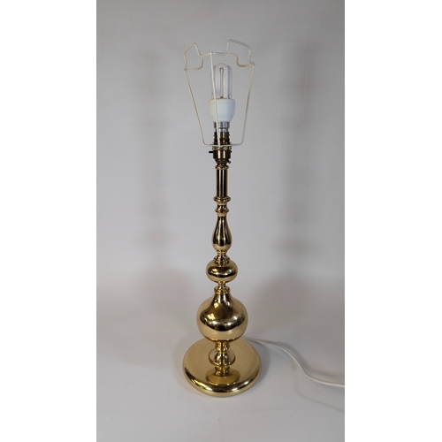 63 - A Brass Lamp - 60cm Tall (to top of shade holder)