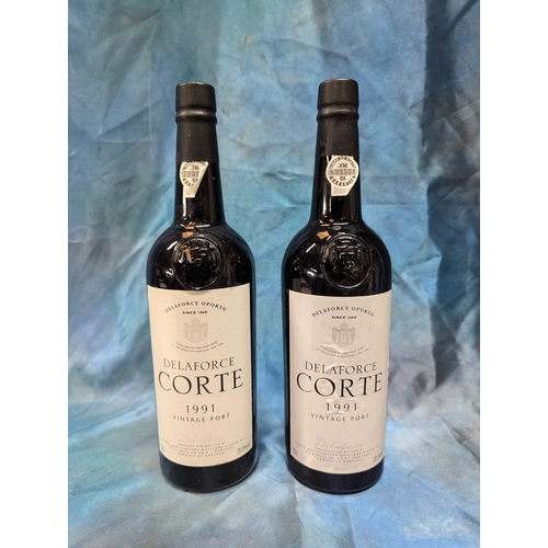 109 - 2 Bottles Of Delaforce Corfe 1991 Vintage Port